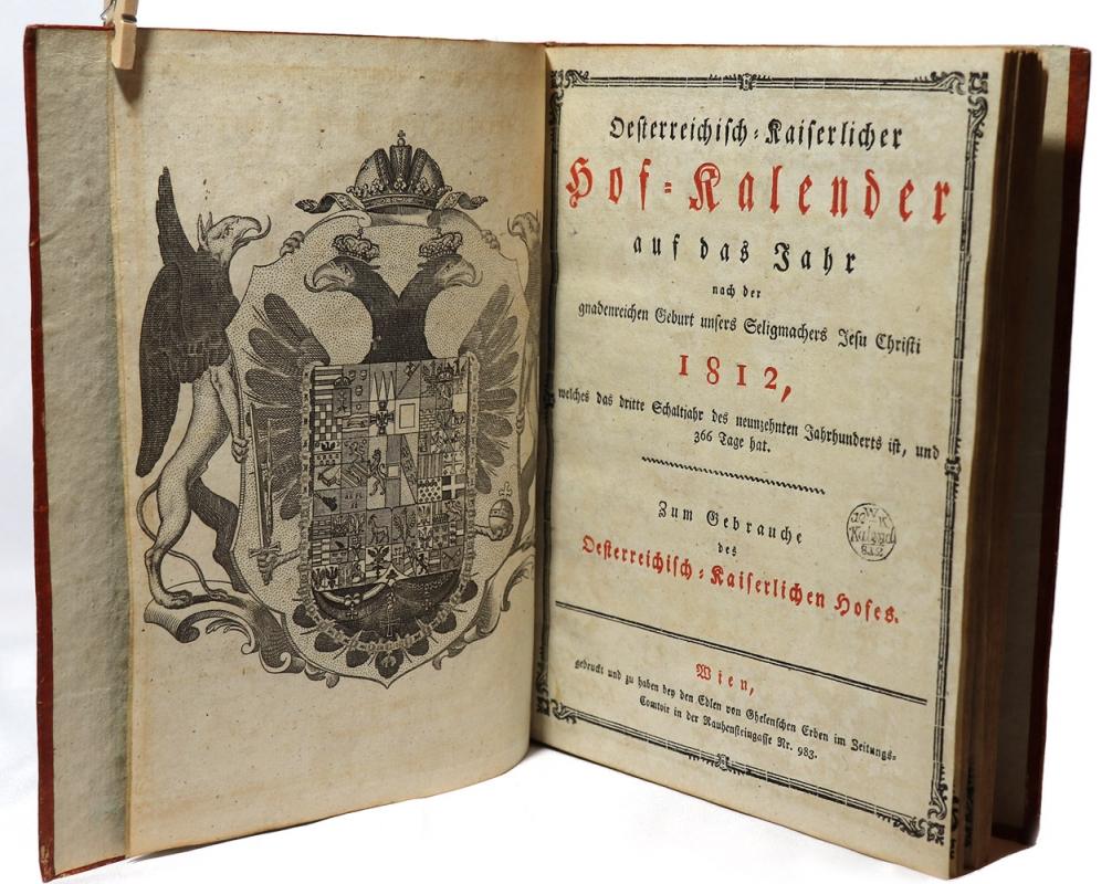 Österreichisch Kaiserlicher Hof Kalender auf das Jahr nach der