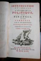 Beausobre, M. de. Introduction Genérale à lEtude de la Politique, des Finances, et du Commerce.
