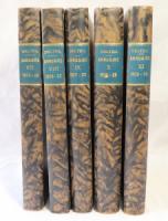 Delteil, Leo (Pub.). Annuaire des Ventes de Livres. Manuscrits - Reliures Armoriées. Guide du Bibliophile et du Libraire. 5 Bände: VII 1925-26; VIII 1926-27; Tous les Prix des Ventes IX 1927/28; X 19...