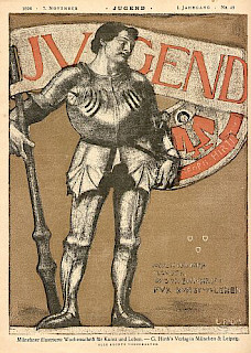 Jugend. Münchner illustrierte Wochenschrift für Kunst und Leben. Jg. 1896 1. Jg., Heft-Nr. 45 v.  7. November 1896 Titelblatt von Ludwig Raders, München EUR 7,00	Bestellnr.:	 j 9628b